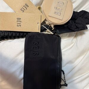 BÉIS Black and Beige “the wristlet set”